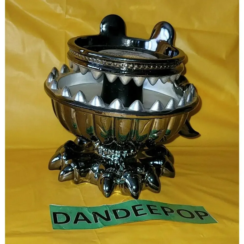 Bath & Body Works 2021 Monster Glow Halloween 3 Wick Jar Pedestal Candle Holder - Picture 10 of 11